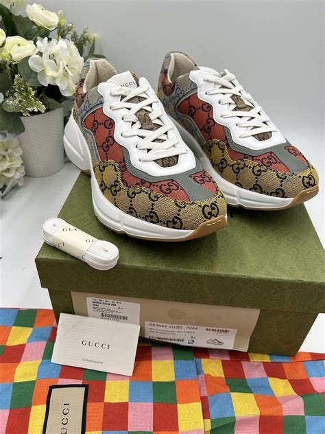 scarpe gucci raytheon|gucci embroidered sneakers.